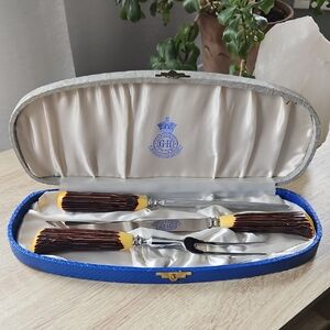 Vintage Bakelite Stainless Steel Cutlery Set